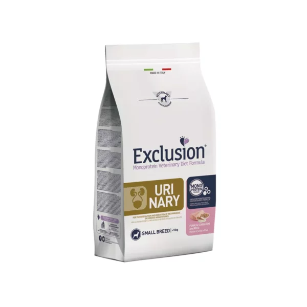 Exclusion Urinary Maiale, Sorgo e Riso Small Breed