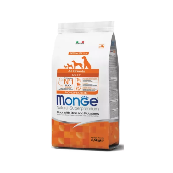 Monge All Breeds Adult Monoprotein Anatra con Riso e Patate