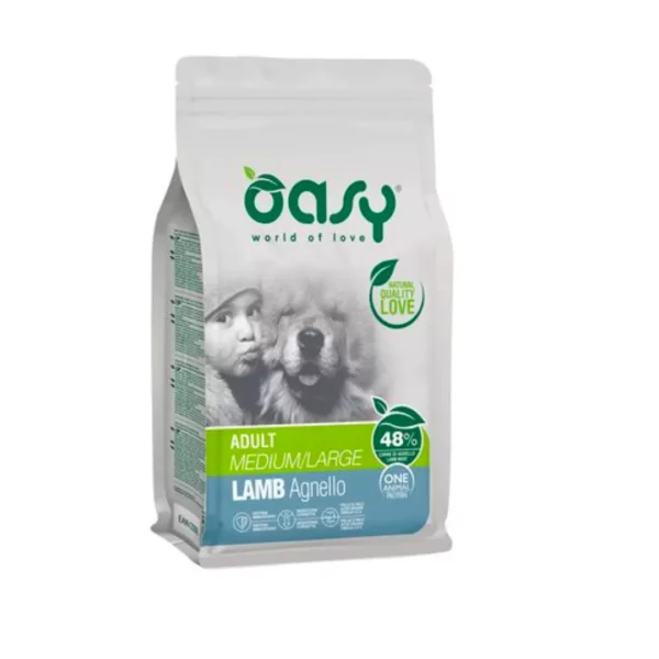 Oasy Cane Adult Medium/Large Agnello 12kg